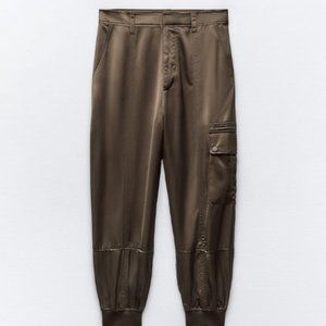 Satin Cargo Pants